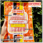 Aroma Bali frozen pork BACON BACK sliced 250g